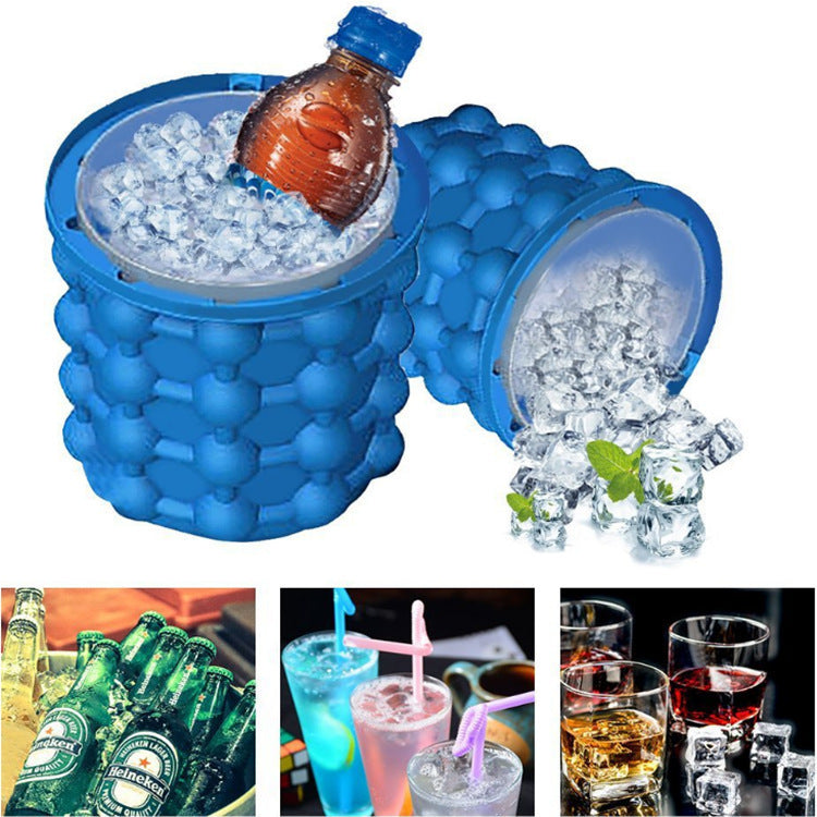 Introducing the Silicone Ice Maker Quick Cold Ice Bucket - Your Ultimate Solution for Chilled Drinks! πΉπ§