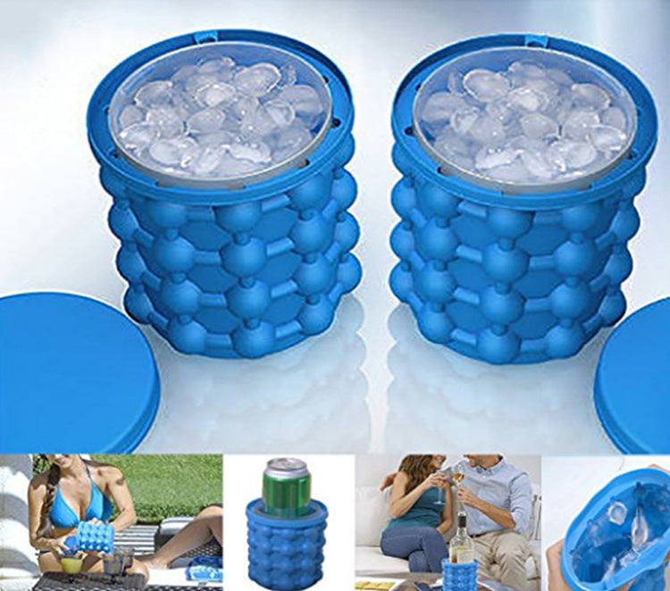 Introducing the Silicone Ice Maker Quick Cold Ice Bucket - Your Ultimate Solution for Chilled Drinks! πΉπ§
