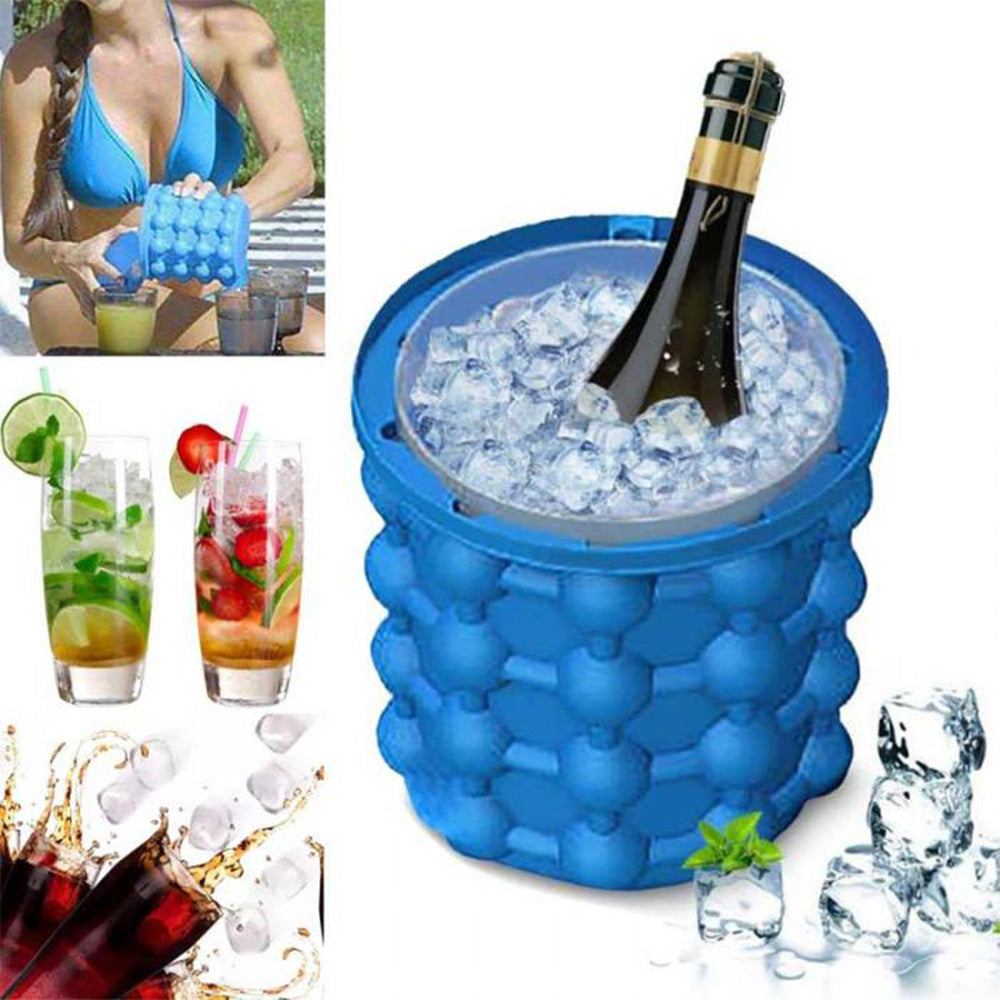 Introducing the Silicone Ice Maker Quick Cold Ice Bucket - Your Ultimate Solution for Chilled Drinks! πΉπ§