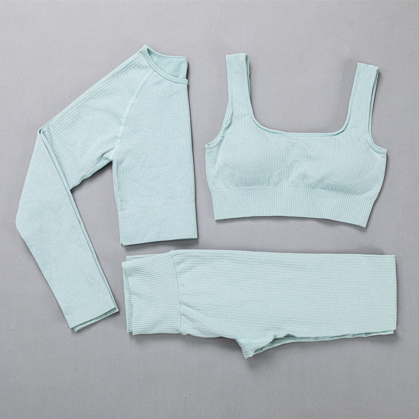 Ropa de yoga Traje Ropa deportiva Jacquard Alto elástico Casual