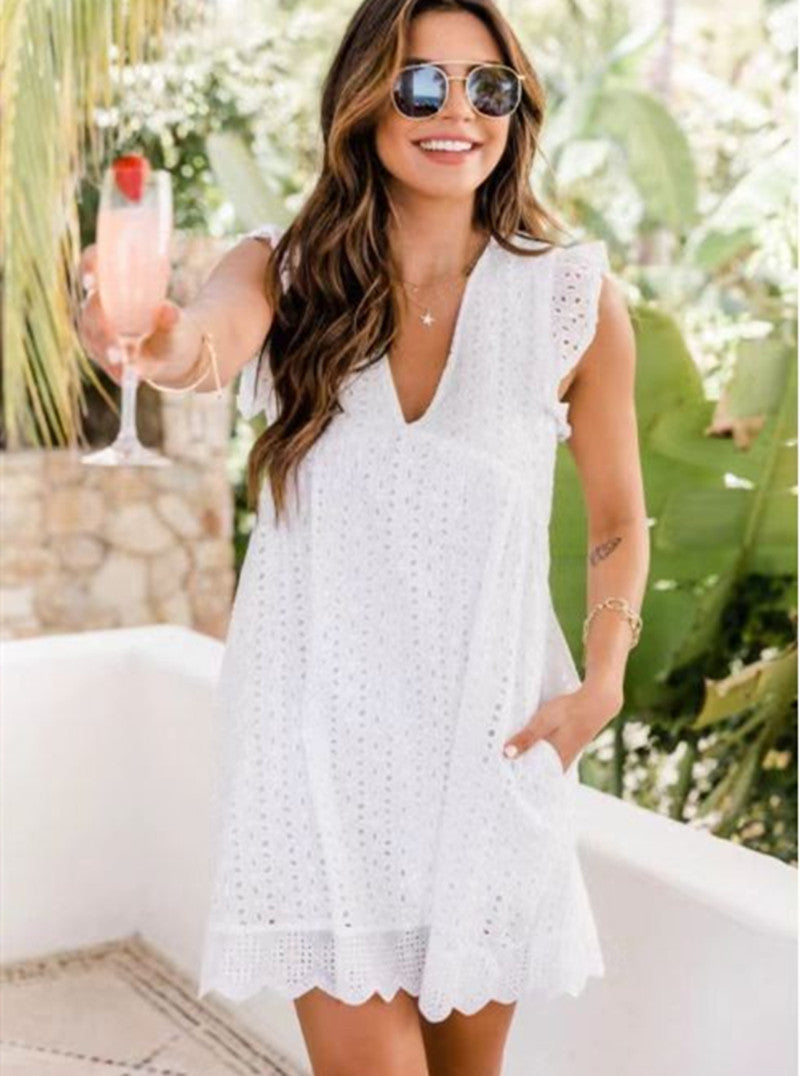 ¡Descubre tu look perfecto de verano con nuestros vestidos de encaje con bolsillo! 💃🏖️