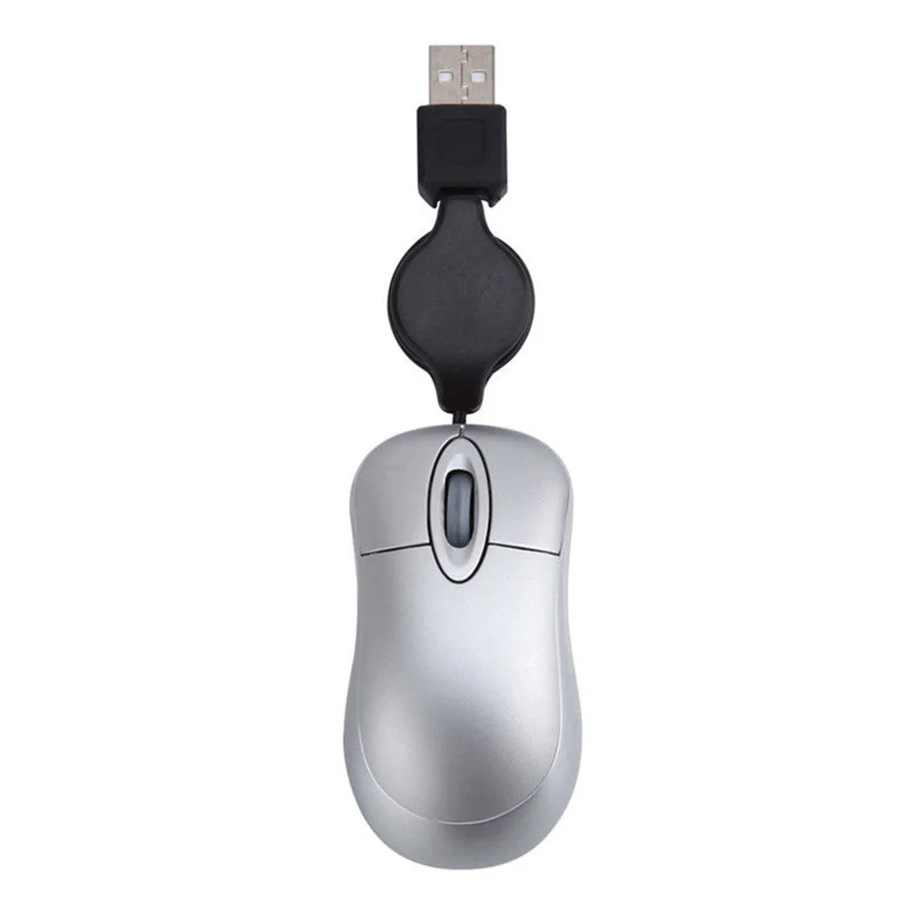 Retractable Mini Wired Mouse 🖱️💻🎮