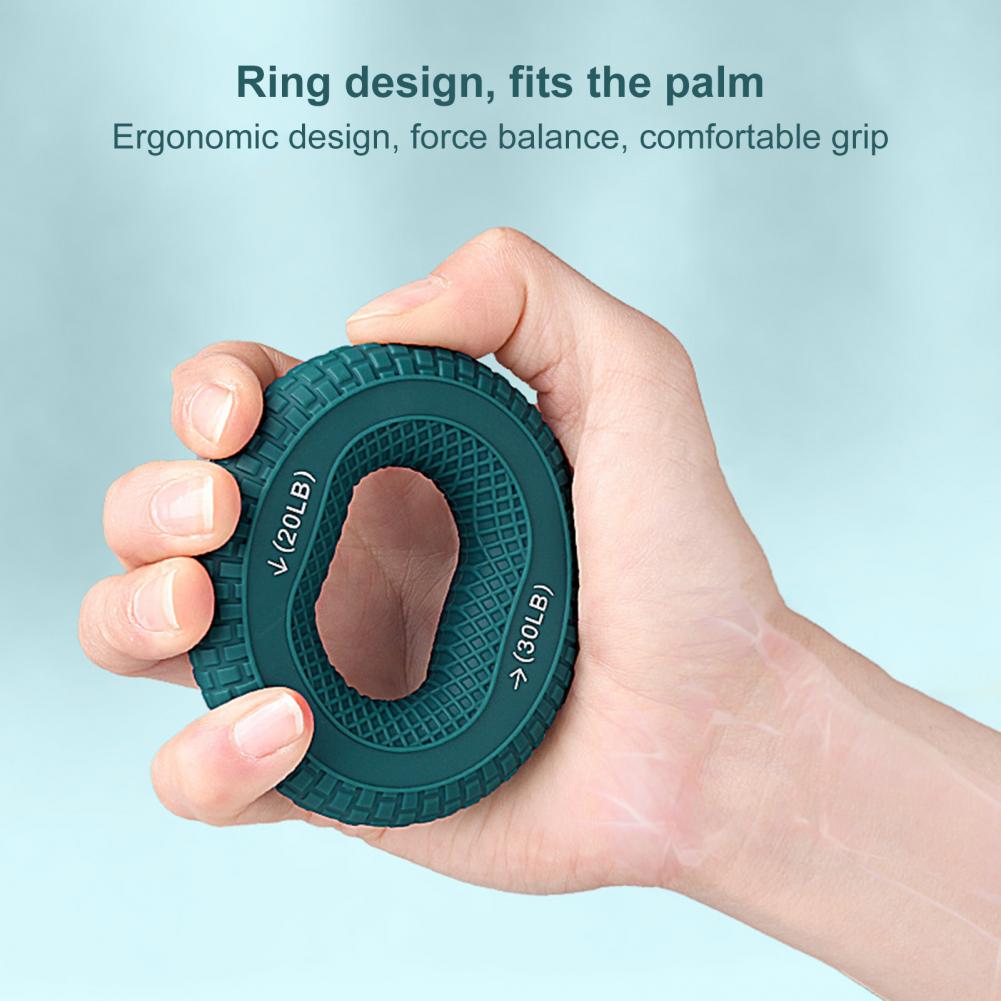 Fortalecedor de agarre manual, entrenador de fuerza de agarre y ejercitador de dedos, agarre manual ajustable de silicona, anillo de agarre de 20-80 lb, entrenador de antebrazo de dedo, expansor carpiano, ejercicio de entrenamiento muscular