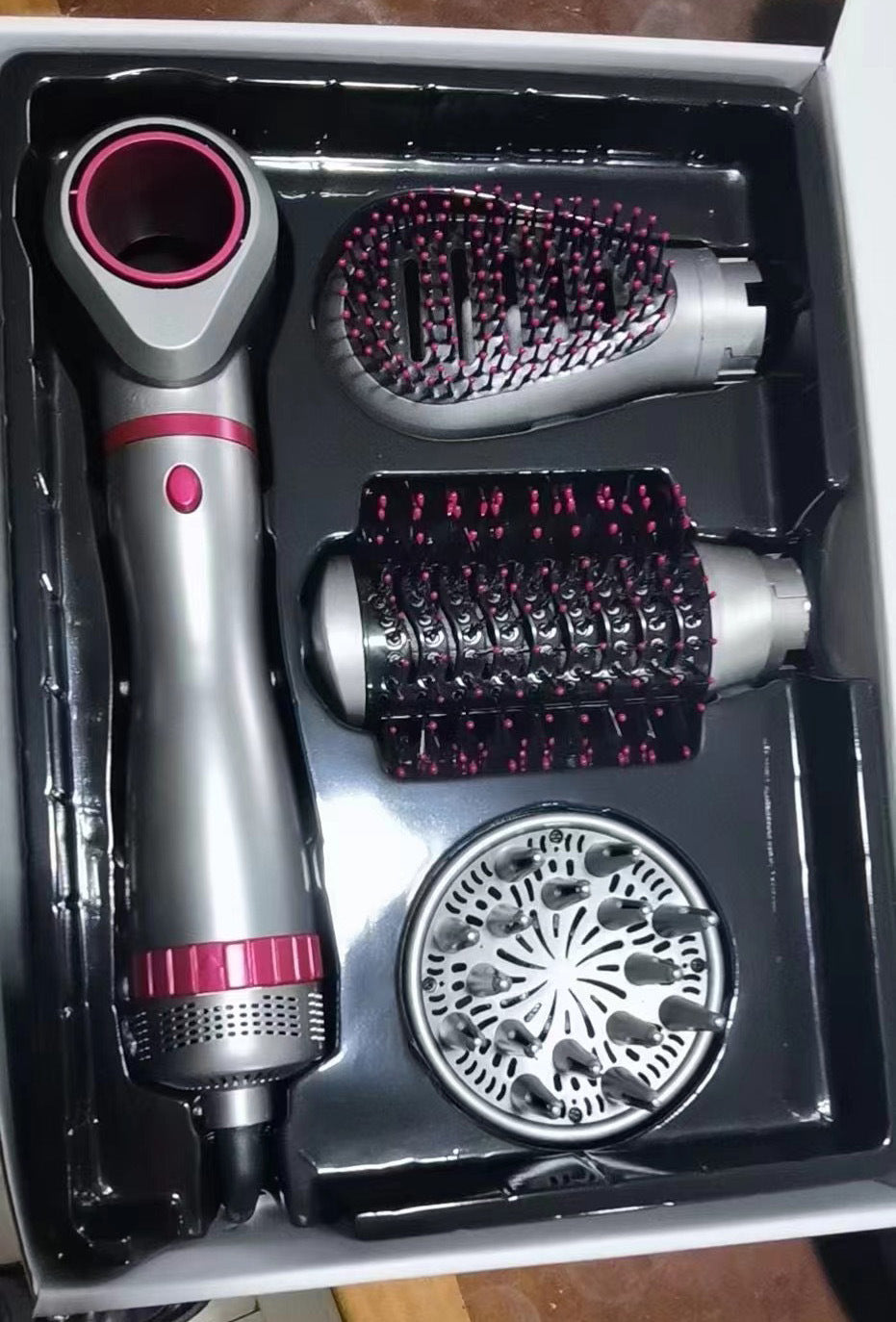 Peine multifuncional de aire caliente cuatro en uno para uso doméstico