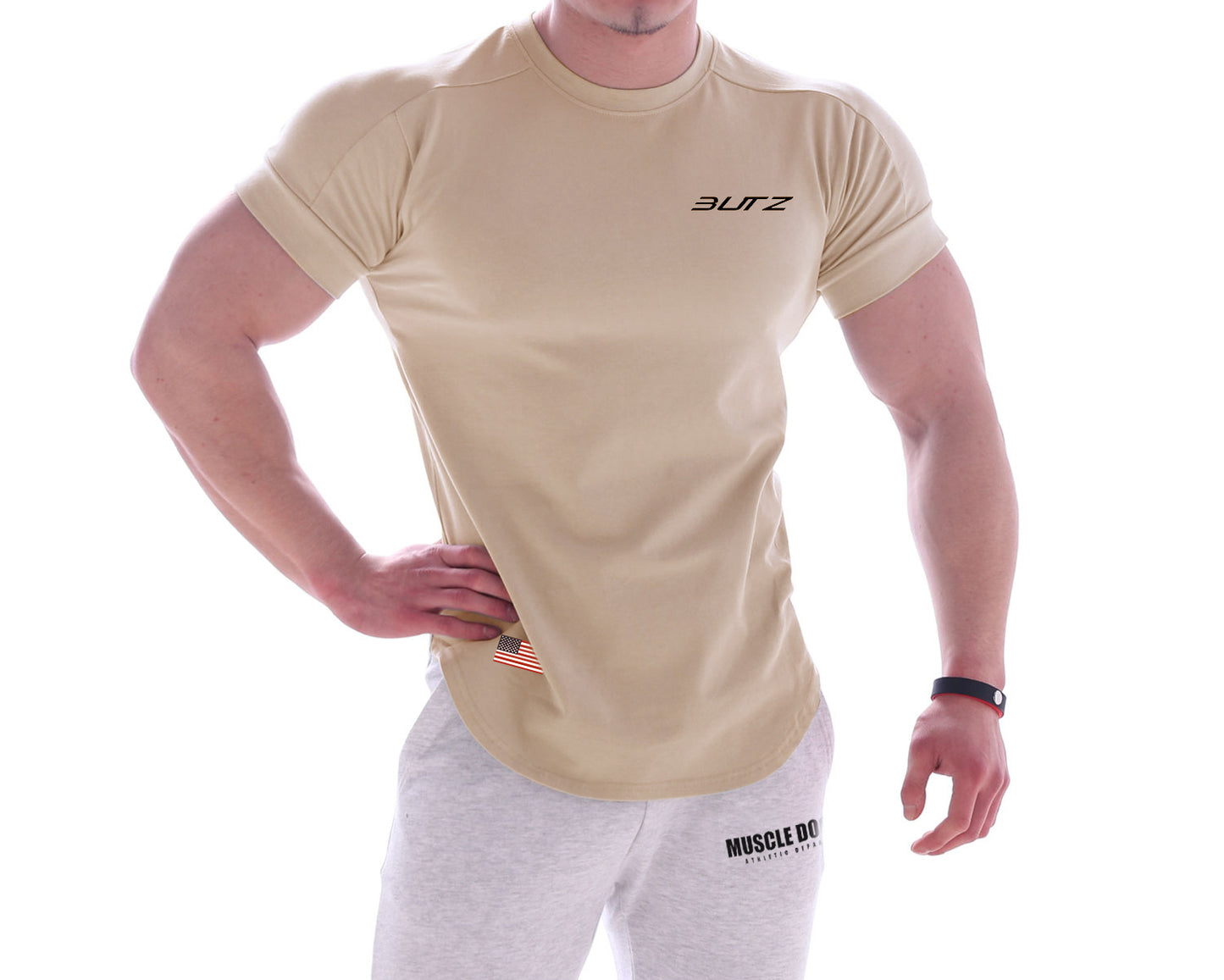 Camiseta de hombre de manga corta de entrenamiento de secado rápido