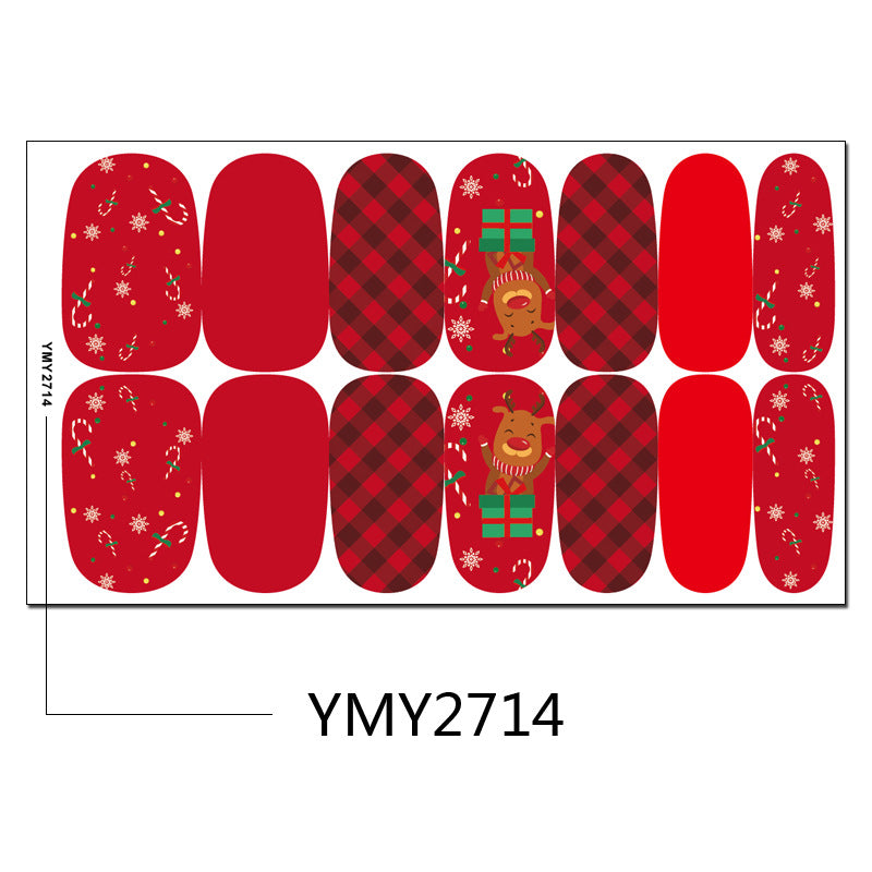 Christmas Nail Sticker Snowflake Snowman Elk