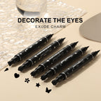 Prenda impermeable dirigida doble de la pluma del lápiz de ojos del sello de la estrella y no manchar