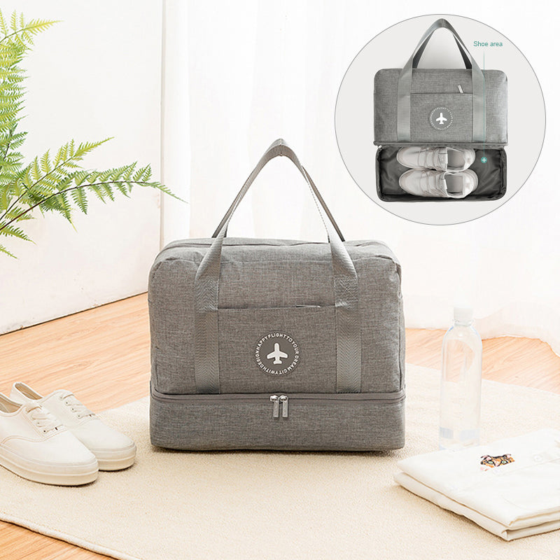 ¡Organiza tus viajes con estilo con nuestra bolsa de viaje con separación de ropa seca y húmeda! 🧳💼 