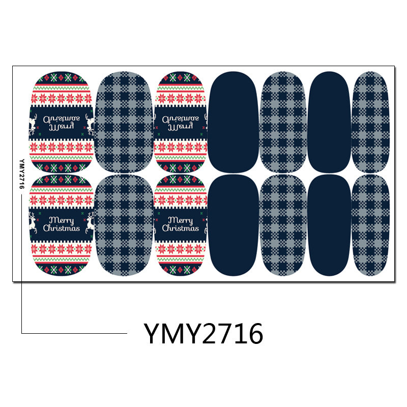 Christmas Nail Sticker Snowflake Snowman Elk