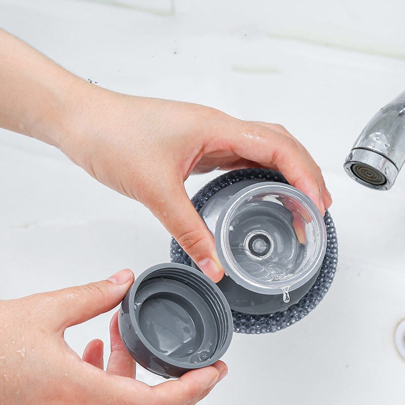 Upgrade Your Kitchen Cleaning with Our Kitchen Soap Dispensing Palm Brush Cleaner! 🧼🍽️