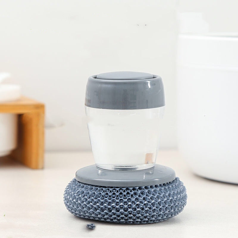 Upgrade Your Kitchen Cleaning with Our Kitchen Soap Dispensing Palm Brush Cleaner! 🧼🍽️