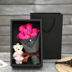 Box Creative Handmade: 7 Rose Bouquet and Little Bear 🌹🐻❤️