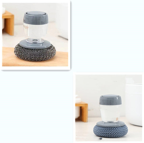 Upgrade Your Kitchen Cleaning with Our Kitchen Soap Dispensing Palm Brush Cleaner! 🧼🍽️