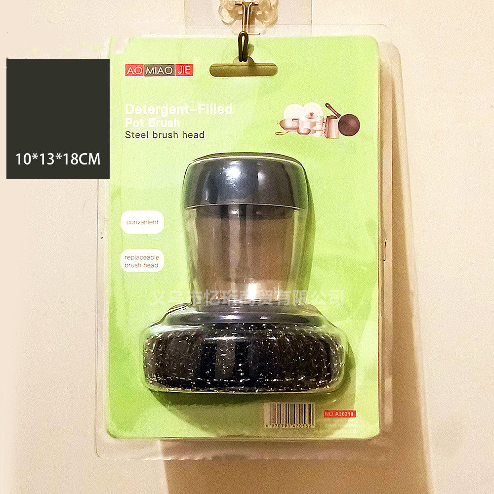 Upgrade Your Kitchen Cleaning with Our Kitchen Soap Dispensing Palm Brush Cleaner! 🧼🍽️