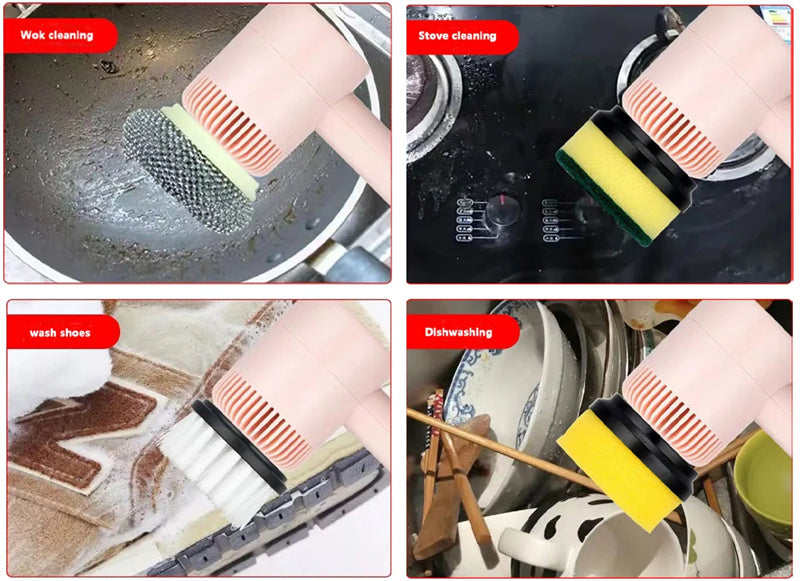 Powerful Electric Cleaning Brush A Versatile Tool for Effortless Kitchen and Bathroom Cleaning