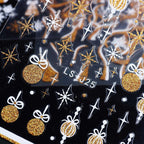 Pegatinas De Uñas Invierno Copo De Nieve Alce Navidad