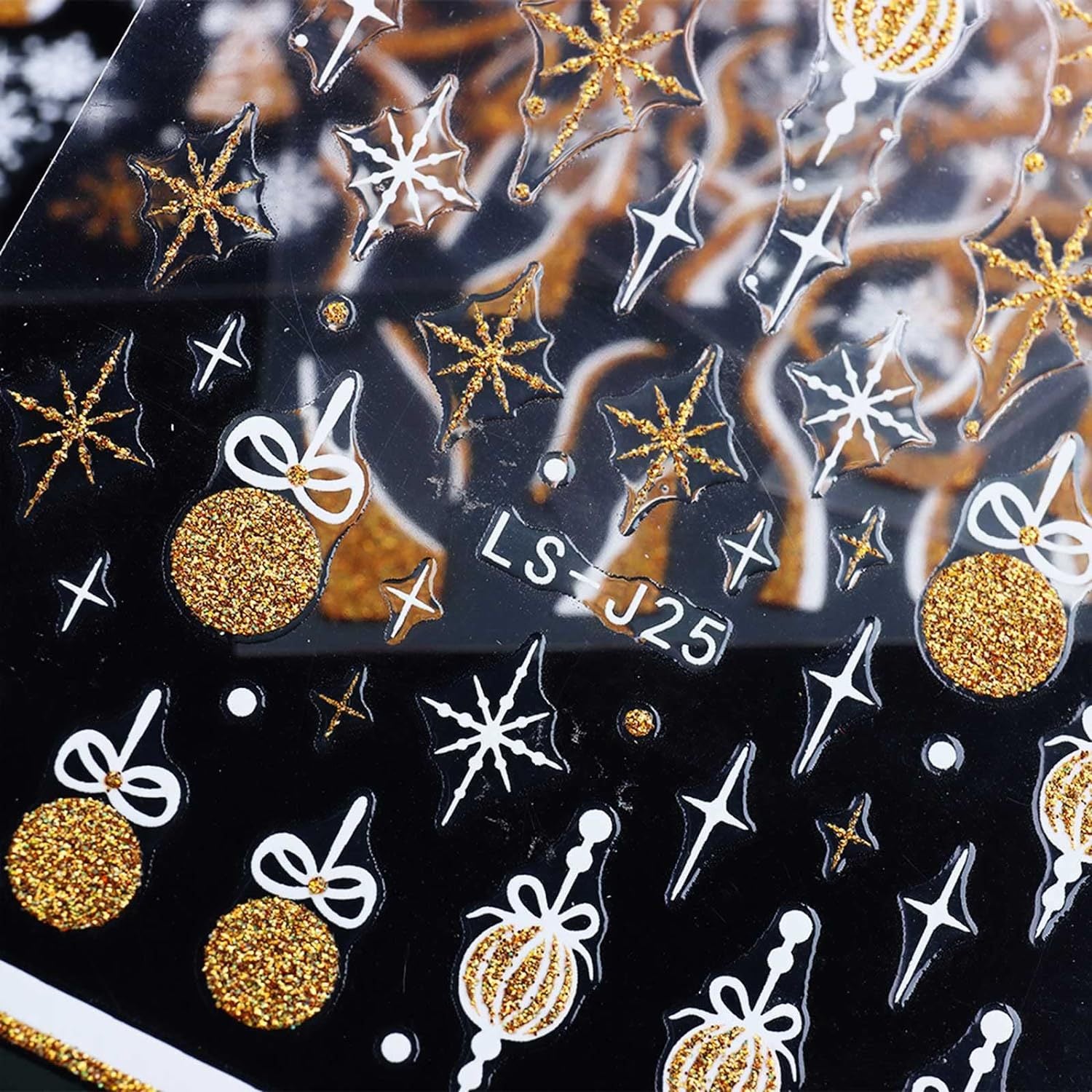 Pegatinas De Uñas Invierno Copo De Nieve Alce Navidad