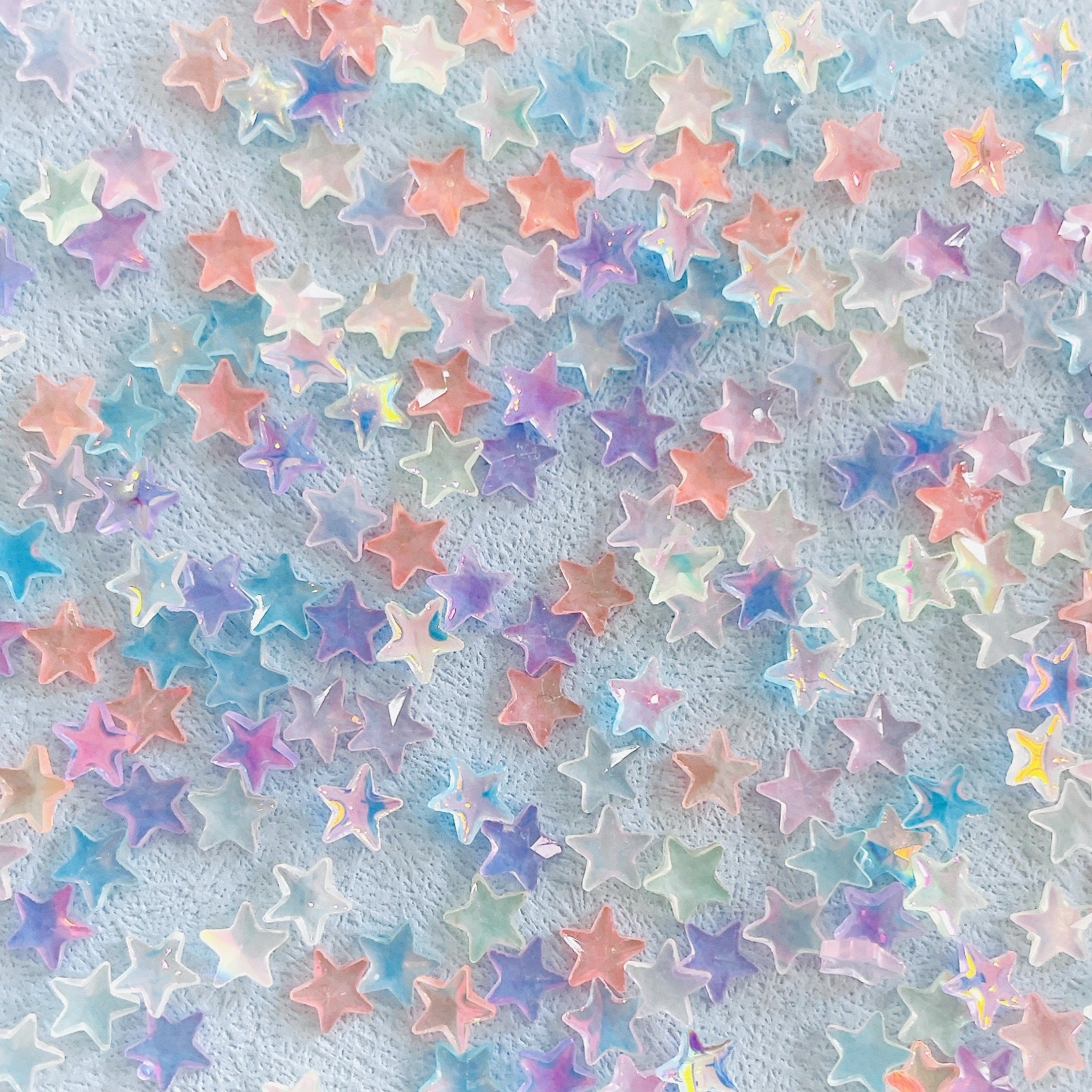 Nuevo en línea hielo rojo transparente colorido estrella de cinco puntas adorno de uñas colorido y fresco XINGX accesorios de uñas de resina Diy