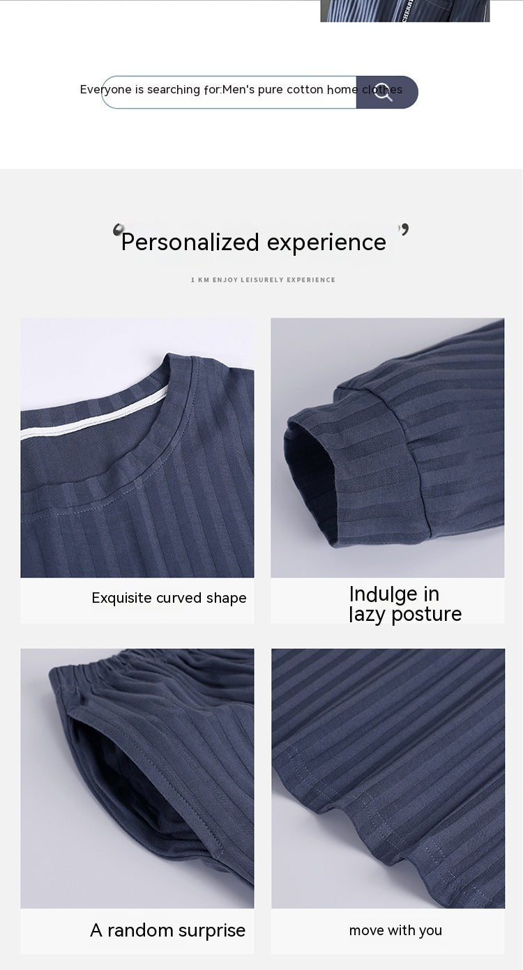 Spring And Autumn New Loose Plus Size Men's Home Wear Can Be Worn Outside