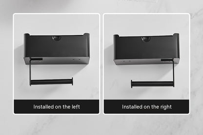 Stainless Steel Tissue Wet Tissue Box Toilet Paper Holder Punch-free Mobile Phone Roll Stand