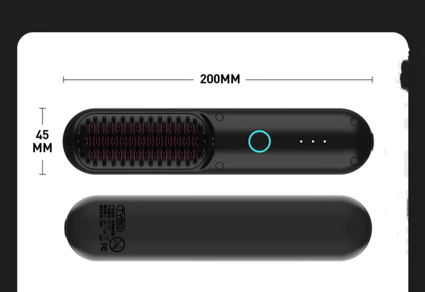 Wireless Portable Straight Hair Comb Negative Ion