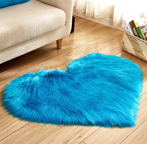 Plush Heart Shaped Carpet Non-Slip For Home Decor