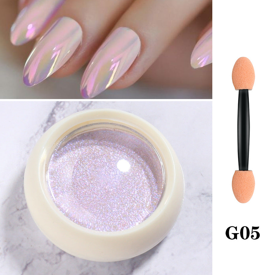 Nuevo traje de polvo Aurora de estado sólido para belleza de uñas