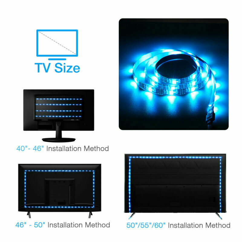 ¡Transforme su espacio con un ambiente vibrante! 🌈📺 Mejore su experiencia con la televisión y la computadora con nuestro kit remoto de luz de fondo con tira LED RGB USB de 5 V y 4 x 50 cm. 🎉