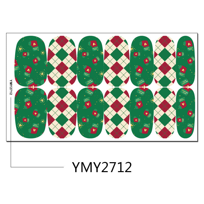 Christmas Nail Sticker Snowflake Snowman Elk