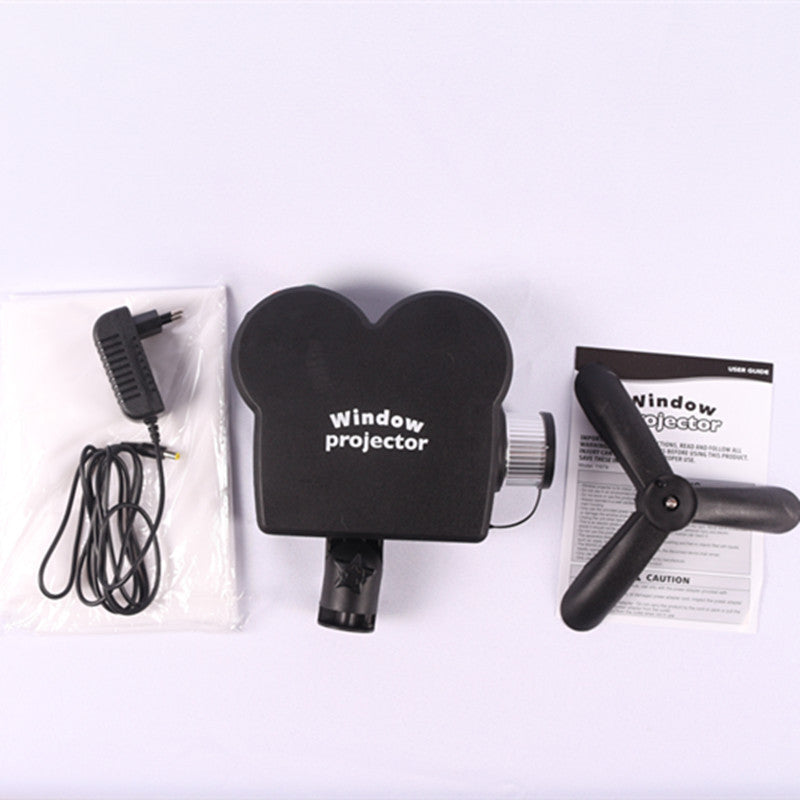 Proyector láser de Navidad para Halloween, 12 películas, luz de discoteca, Mini ventana, proyector de cine en casa, proyector para interiores y exteriores