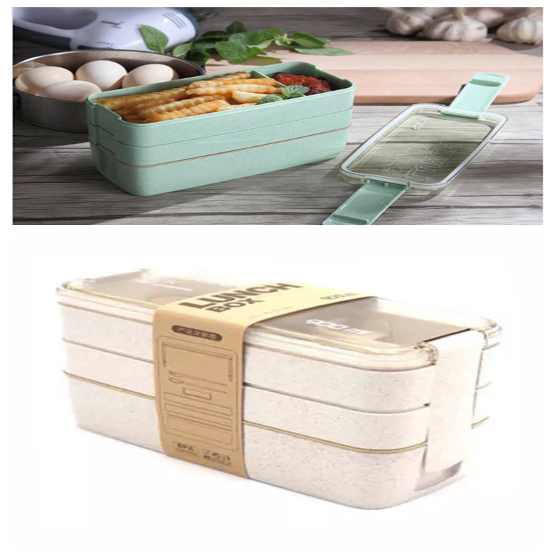 Presentamos nuestra lonchera ligera separada para horno de microondas: ¡su compañera perfecta para comidas saludables mientras viaja! 🍱🌟