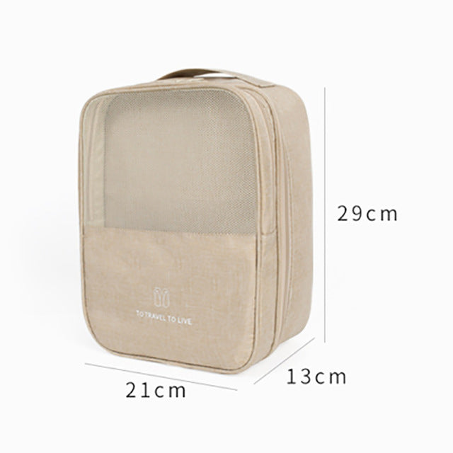¡Manténgase organizado y viaje con estilo con nuestras bolsas para zapatos portátiles! 👠✈️