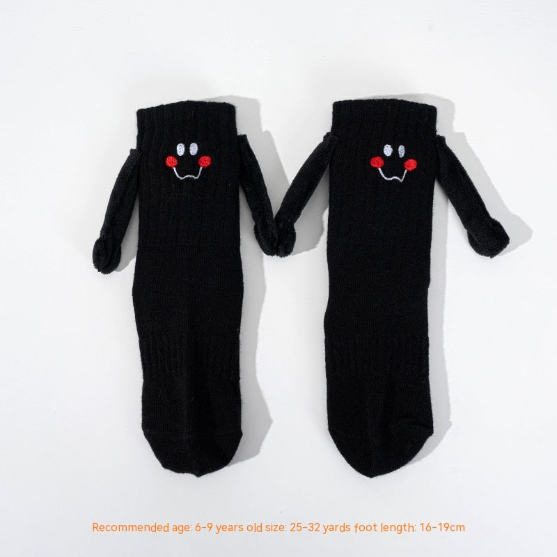 Calcetines magnéticos para sujetar las manos para niños y niñas Calcetines de tubo