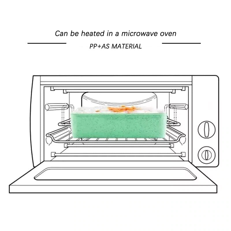 Presentamos nuestra lonchera ligera separada para horno de microondas: ¡su compañera perfecta para comidas saludables mientras viaja! 🍱🌟