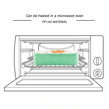 Presentamos nuestra lonchera ligera separada para horno de microondas: ¡su compañera perfecta para comidas saludables mientras viaja! 🍱🌟