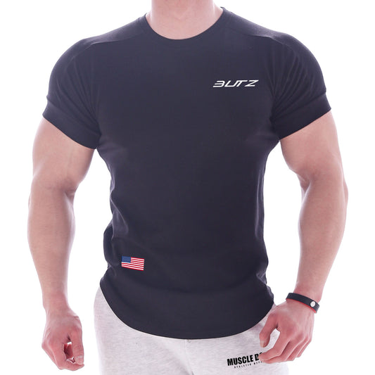 Camiseta de hombre de manga corta de entrenamiento de secado rápido