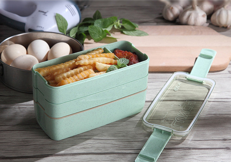 Presentamos nuestra lonchera ligera separada para horno de microondas: ¡su compañera perfecta para comidas saludables mientras viaja! 🍱🌟