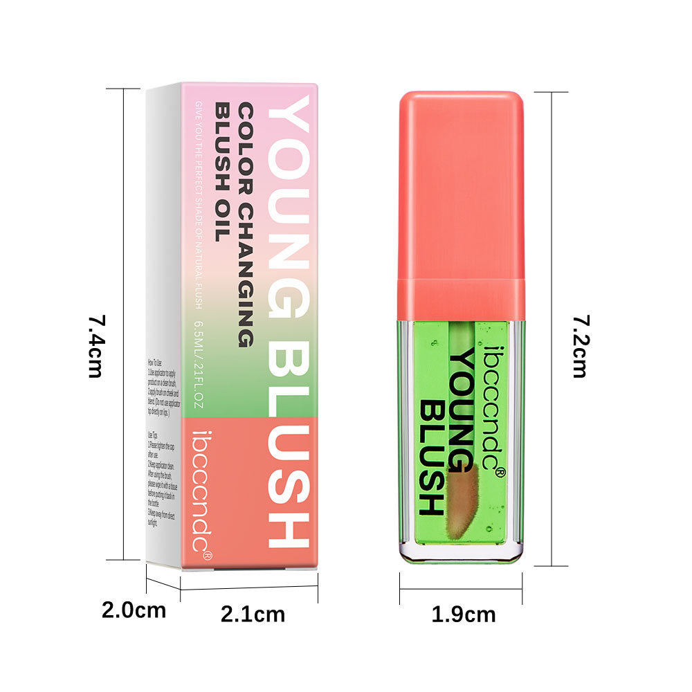 Aceite de rubor hidratante natural que cambia de color