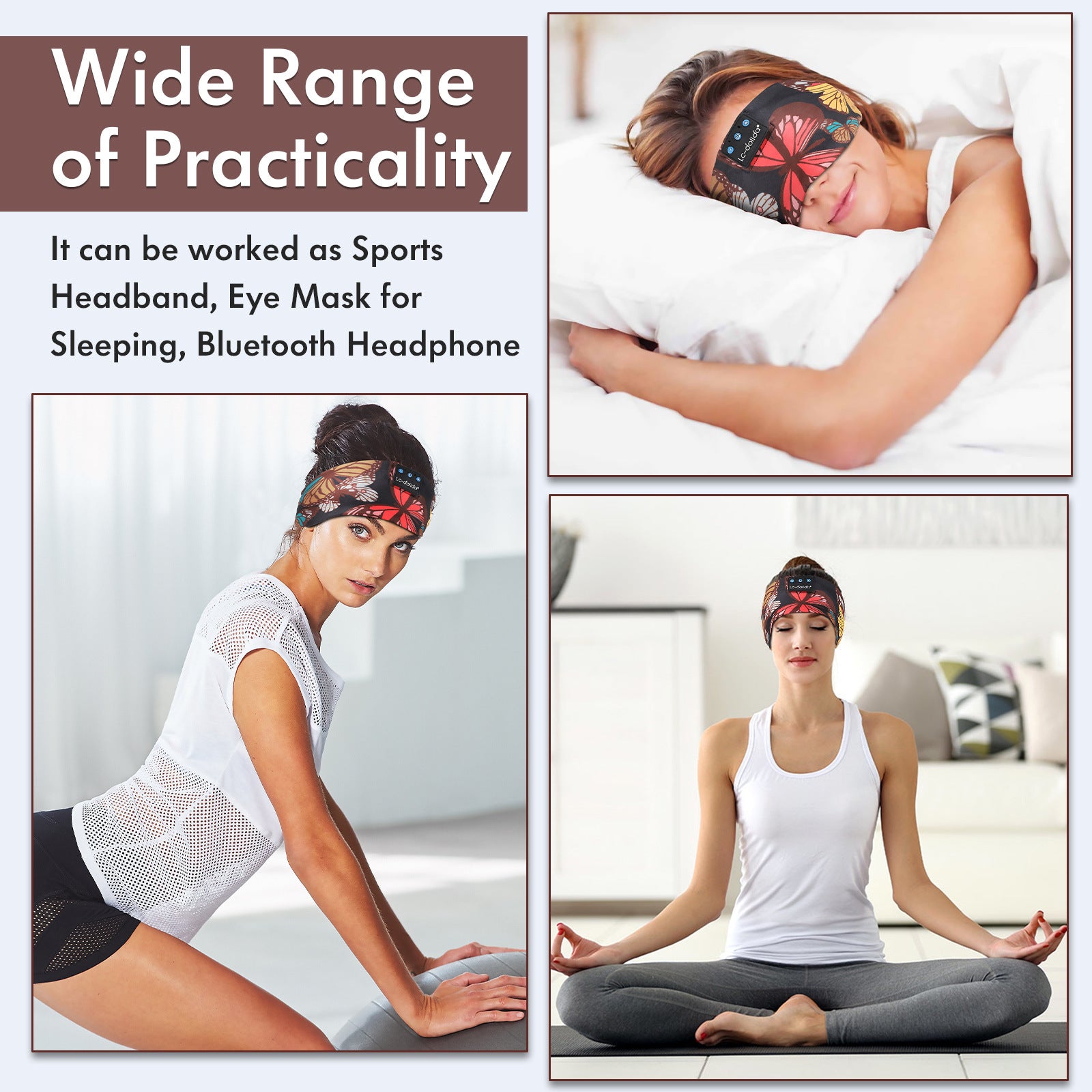 Get the Wireless Bluetooth Sports Headband Fitness Anti-sweat and Take Your Workouts to the Next Level!