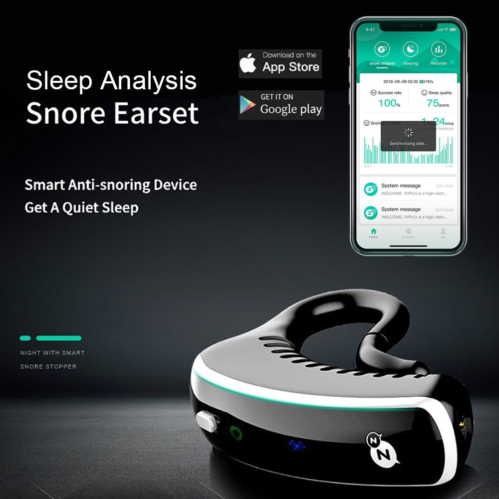 Dispositivo antironquidos con Bluetooth, dispositivo antironquidos con carga de 24 horas, tapón para ronquidos, ayuda para dormir, análisis de ronquidos, datos de sueño, buen sueño