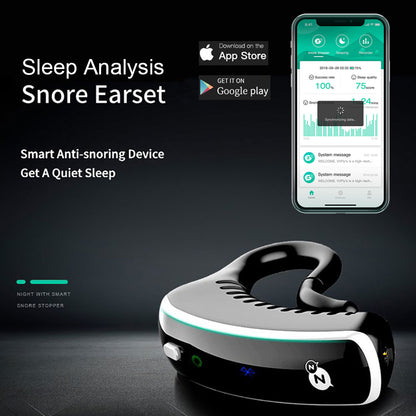 Dispositivo antironquidos con Bluetooth, dispositivo antironquidos con carga de 24 horas, tapón para ronquidos, ayuda para dormir, análisis de ronquidos, datos de sueño, buen sueño