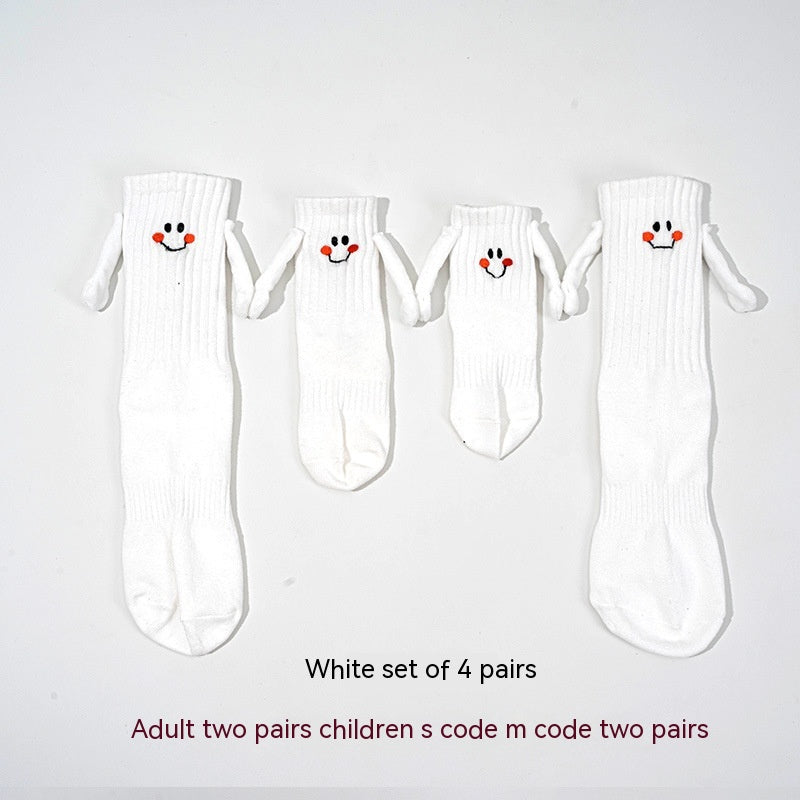 Calcetines magnéticos para sujetar las manos para niños y niñas Calcetines de tubo