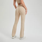 High Waist Pleated Hip Lifting Nude Feel Yoga Pants
