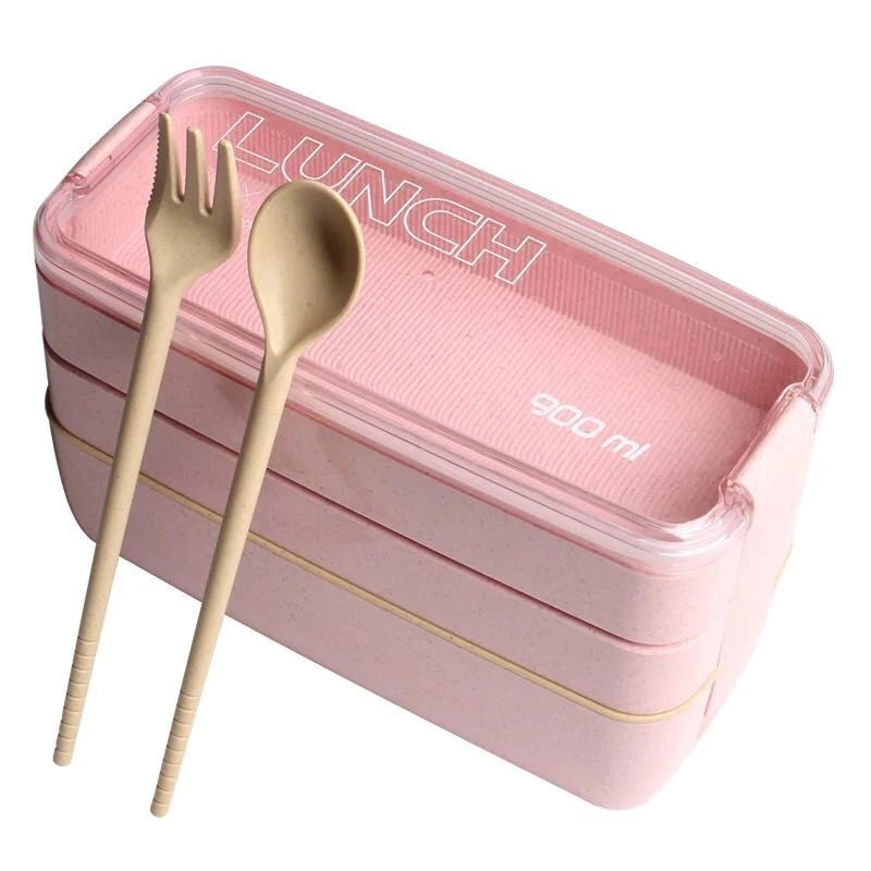 Presentamos nuestra lonchera ligera separada para horno de microondas: ¡su compañera perfecta para comidas saludables mientras viaja! 🍱🌟