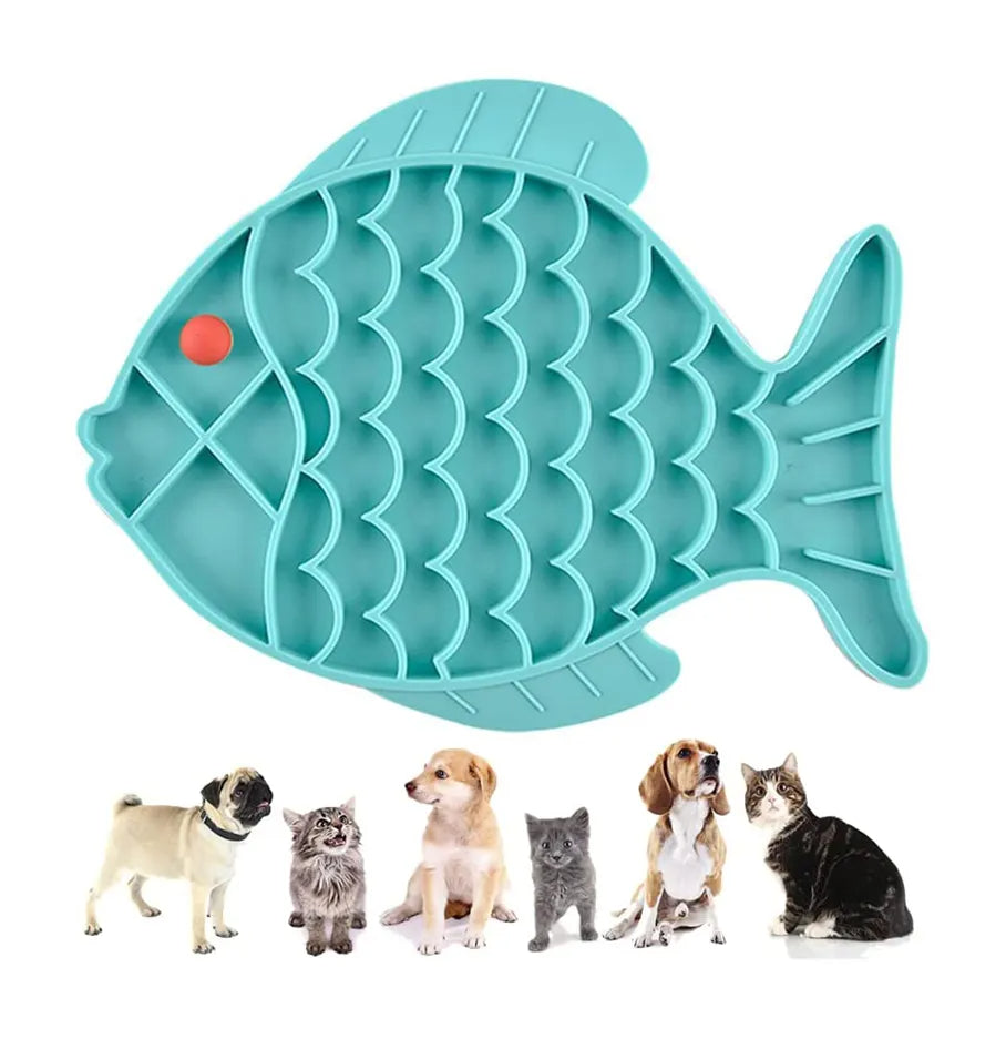 Tapete de silicona para lamer para perros de compañía, plato de comida lenta, tazón de arroz para perros pequeños y medianos, alimentador antiasfixia, dispensador de golosinas para cachorros