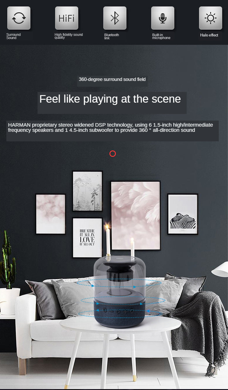 Four-Color Light Touch Wireless Bluetooth Speaker