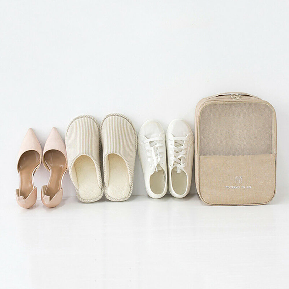 ¡Manténgase organizado y viaje con estilo con nuestras bolsas para zapatos portátiles! 👠✈️
