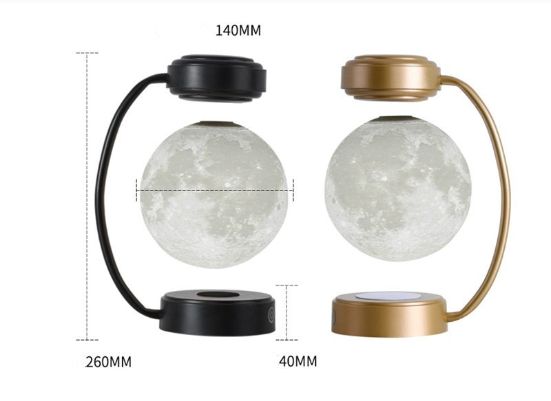 3D LED Moon Night Light Wireless Magnetic Levitating Rotating Floating Ball Lamp For School Office Bookshop Home Decoration