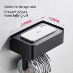 Stainless Steel Tissue Wet Tissue Box Toilet Paper Holder Punch-free Mobile Phone Roll Stand