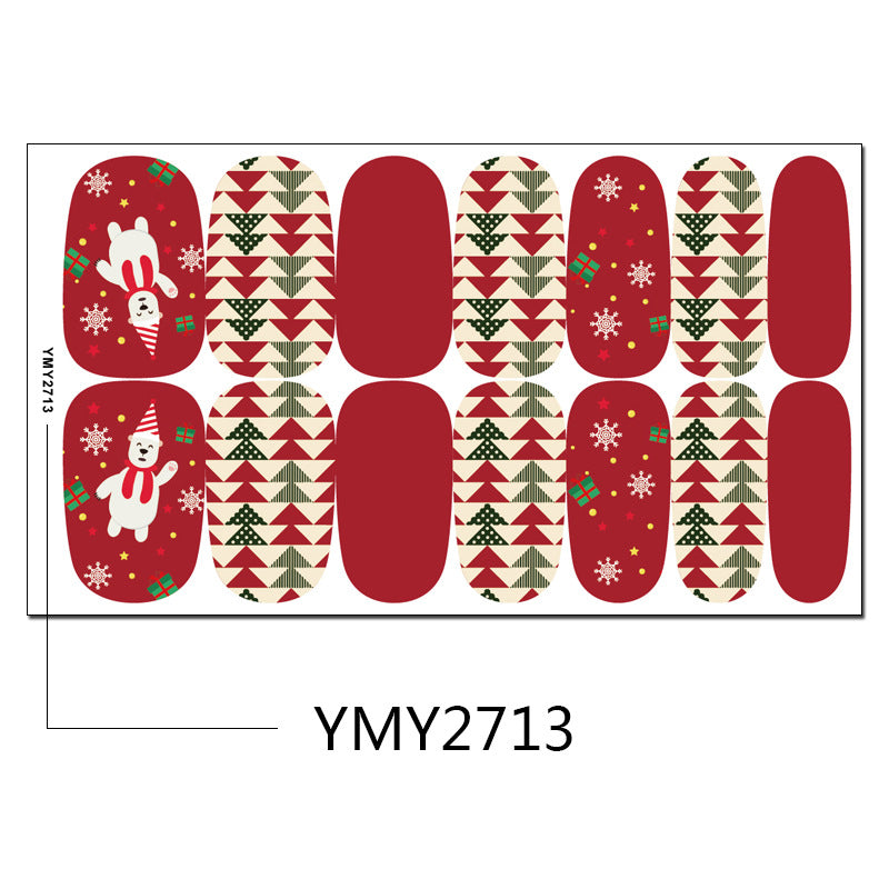 Christmas Nail Sticker Snowflake Snowman Elk